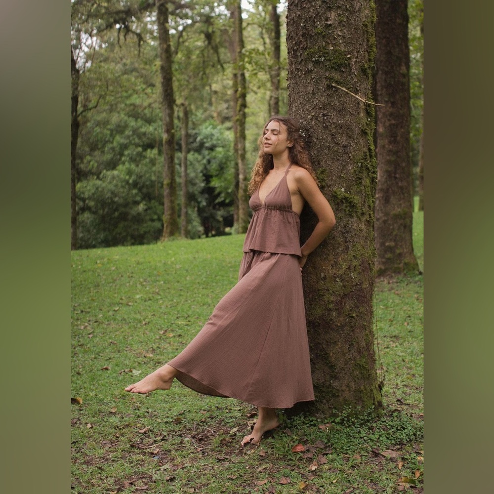 Indigo Luna Mokki Skirt in Walnut